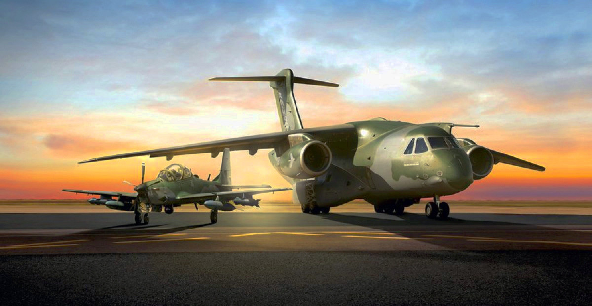 Embraer Exhibe Las Capacidades De Sus Aviones A 29 Y KC 390 En Farnborough