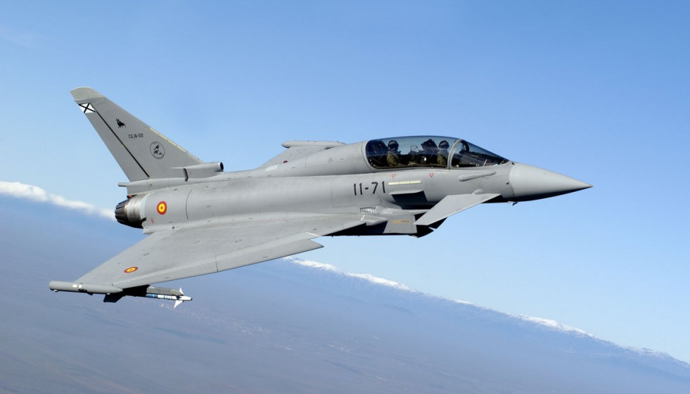 Caza de combate Eurofighter del Ejército del Aire. Foto: Emad