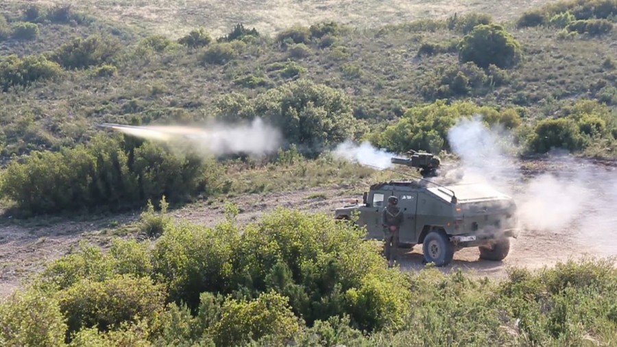 Ejercicio de fuego real con misil Tow. Foto: Ejército de Tierra Comgemel