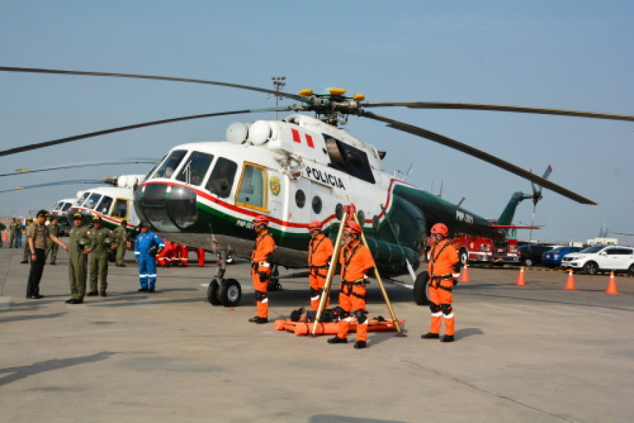 Helicópteros Mi-17 de la Dirección de Aviación Policial. Foto: Ministerio del Interior del Perú