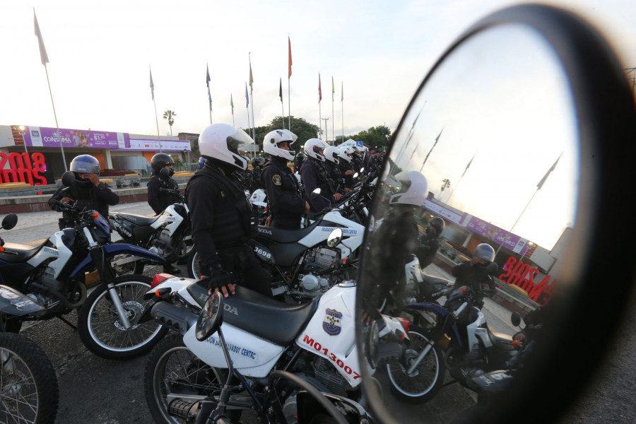 Nuevas motocicletas para el patrullaje urbano. Foto: Policía Nacional Civil de El Salvador.