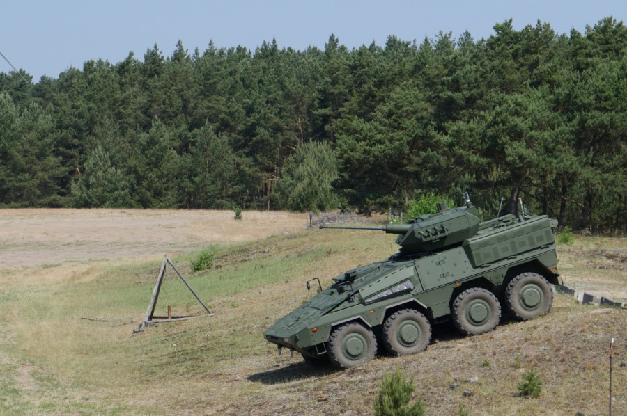 Prototipo de IFV Vilkas Boxer sometido a pruebas. Foto: Ministerio de Defensa de Lituania