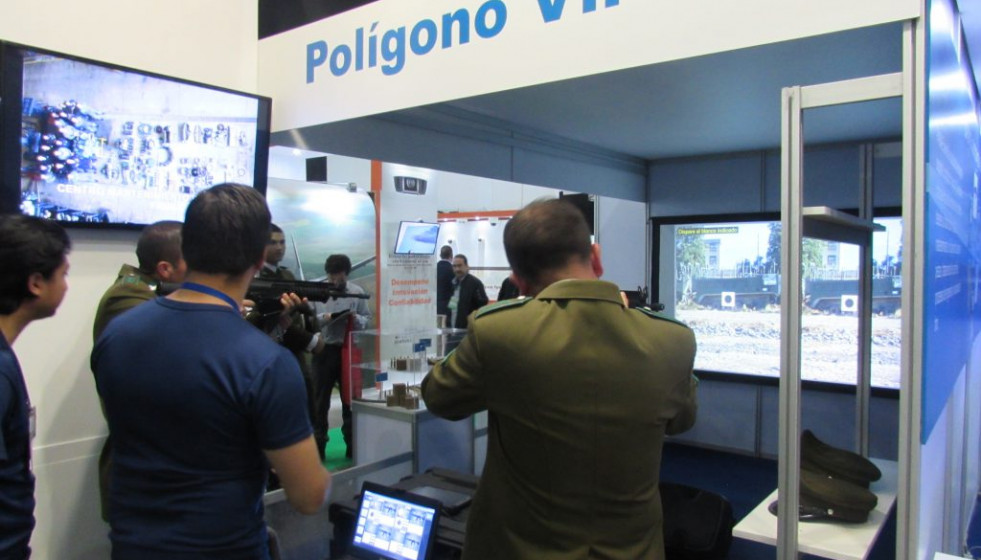 El polígono virtual de tiro de Famae. Foto: Famae