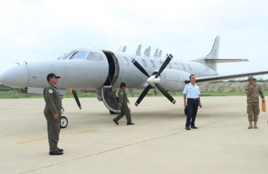 Un C-26B ISR de la Dirección de Vigilancia y Reconocimiento Aéreo de la FAP. Foto: Fuerza Aérea del Perú.