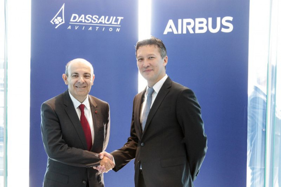 Eric Trappier Dassault y Dirk Hoke Airbus Defence and Space. Foto: Airbus