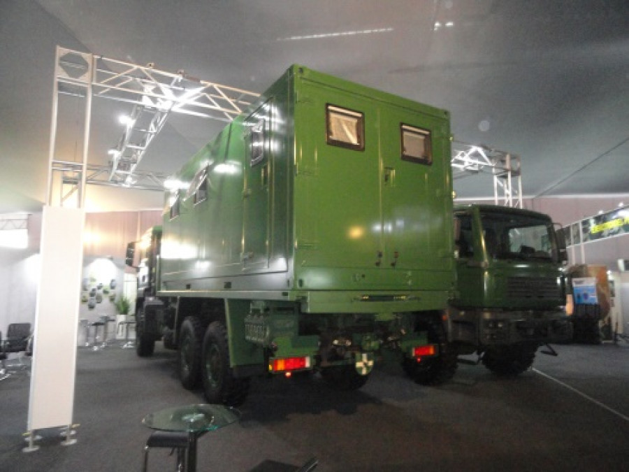 Camión taller Rheinmetall MAN del Ejército del Perú en exposición estática en Sitdef 2017. Foto: Peter Watson