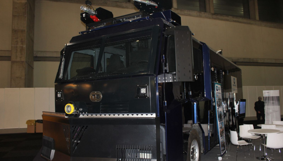 Camión antidisturbios de Tecnove Security. Foto: Infodefensa.com