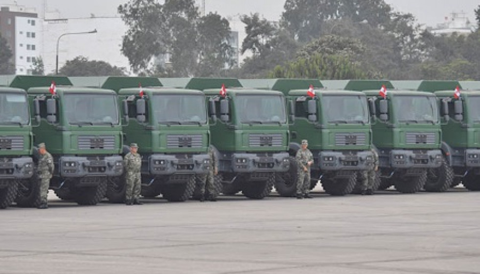 Camiones MAN del Ejército de Perú: Foto Ejército de Perú
