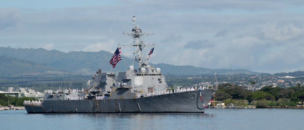 El destructor USS Halsey a su arribo a Pearl Harbor. Foto: U.S. Southern Command