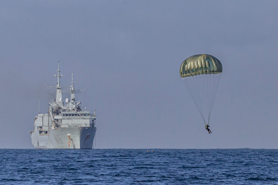 Entrenamiento en el ejercicio Gnex-20. Foto: Armada española