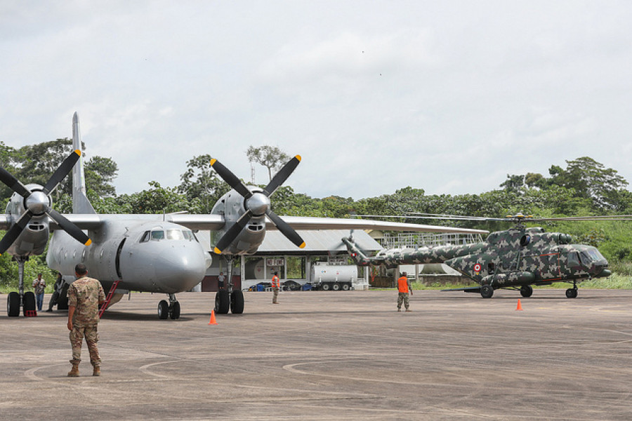 Tanto Defensa como Interior han empleado transportes An-32B y helicópteros Mi-17 en el operativo. Foto: Ministerio de Defensa del Perú.