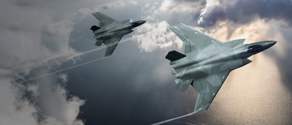 Aspecto de los futuros aviones de combate del programa GCAP. Imagen. BAE Systems