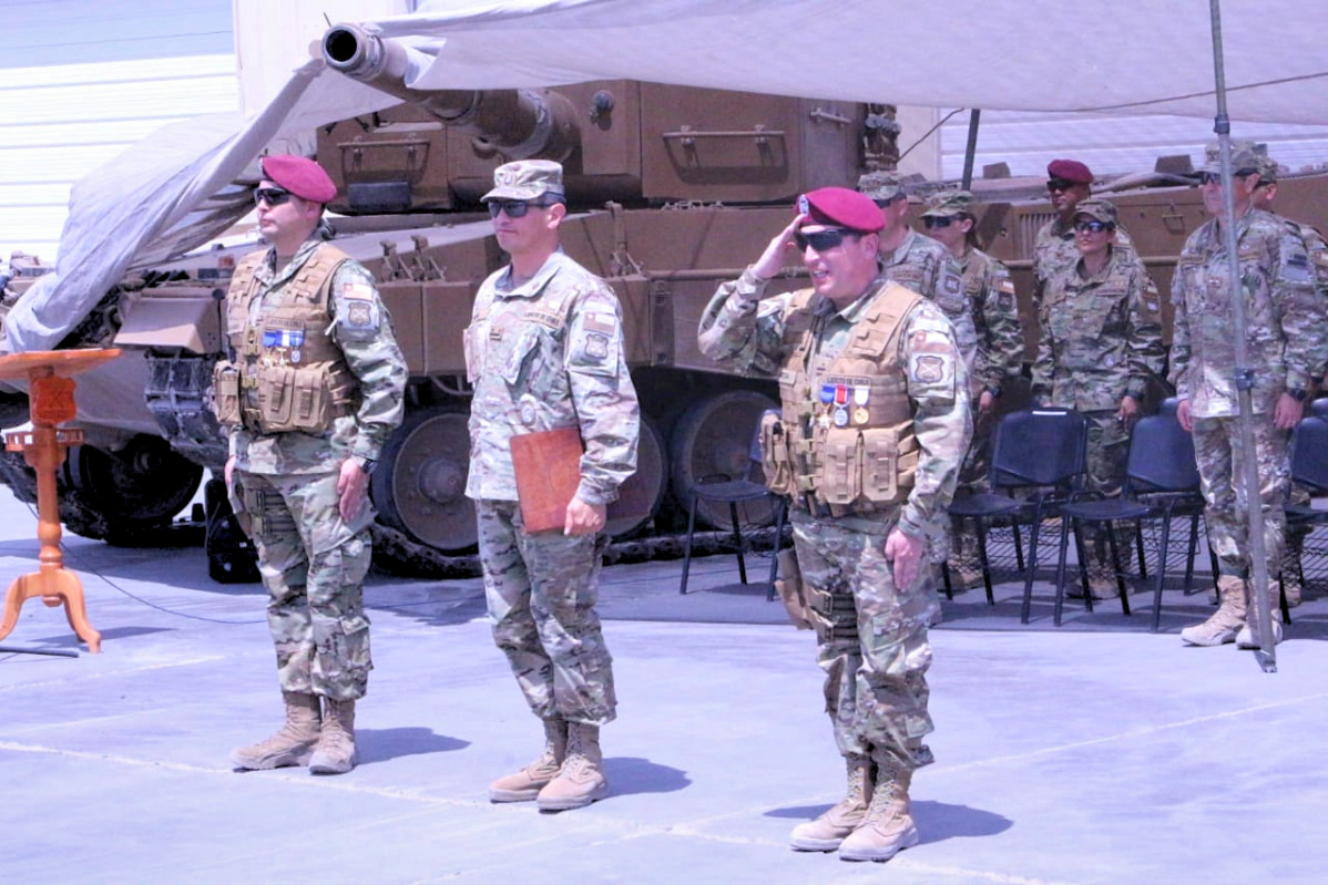 El mayor Canessa asume el mando del Grupo de Tanques N7 Guu00edas Firma VI Divisiu00f3n del Eju00e9rcito de Chile