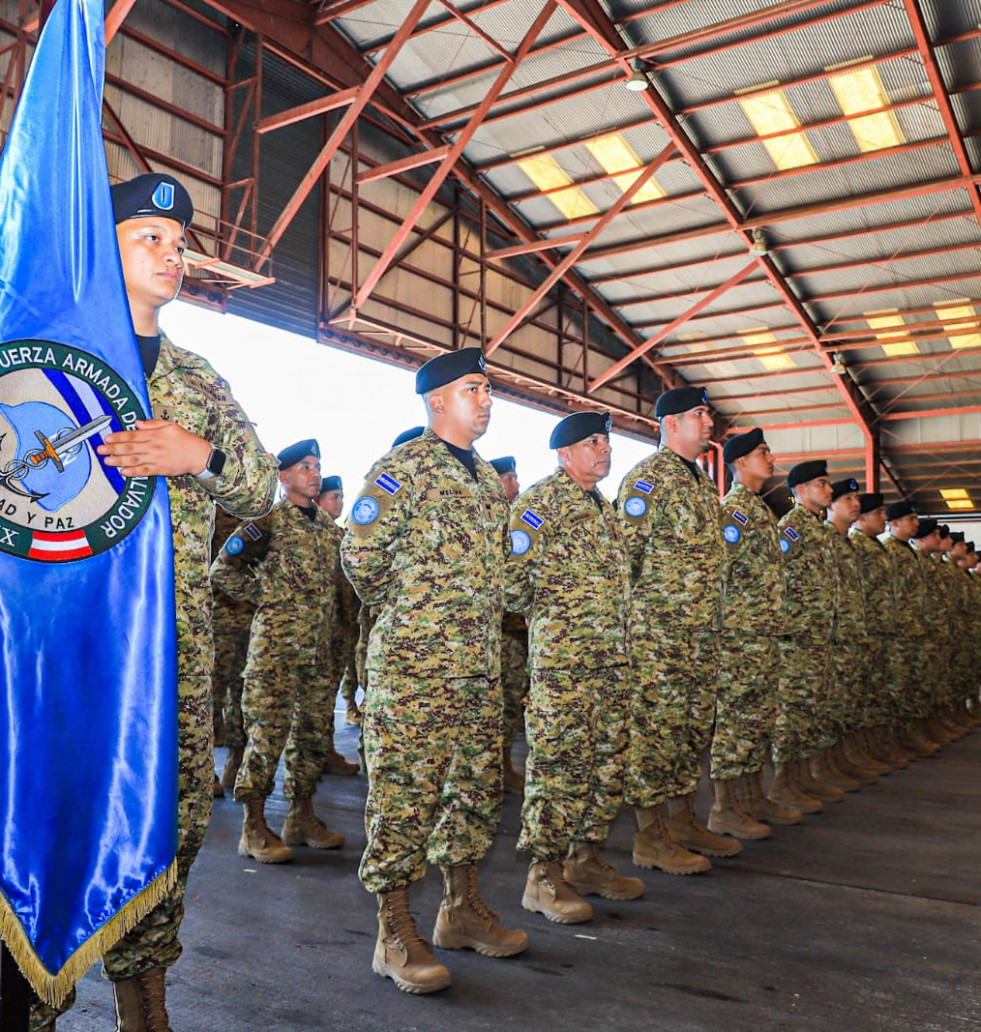Militares salvadoreños enviados en el décimo noveno contingente a Líbano