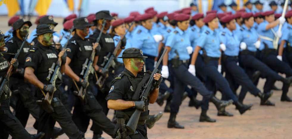 Integrantes de la Policía Nacional de Nicaragua