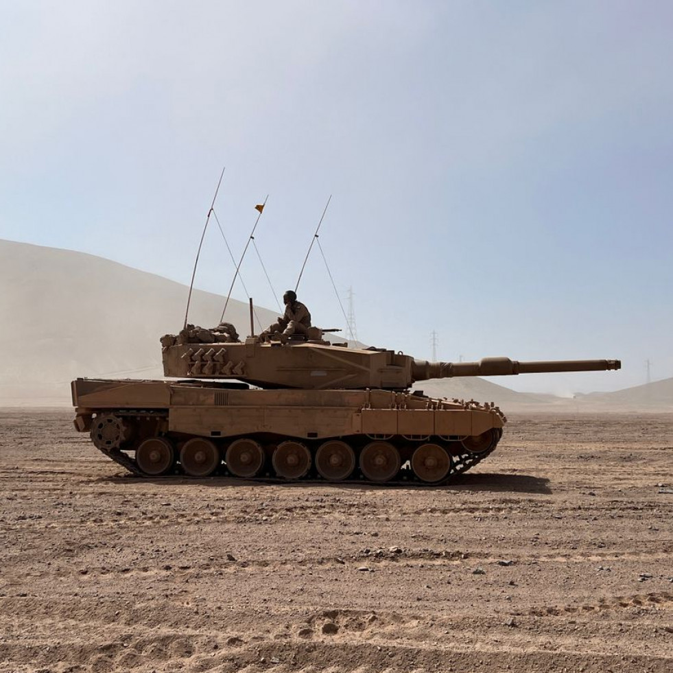 Leopard 2A4 del Grupo de Tanques N8 Exploradores en el ejercicio Armadura II Firma Ejército de Chile