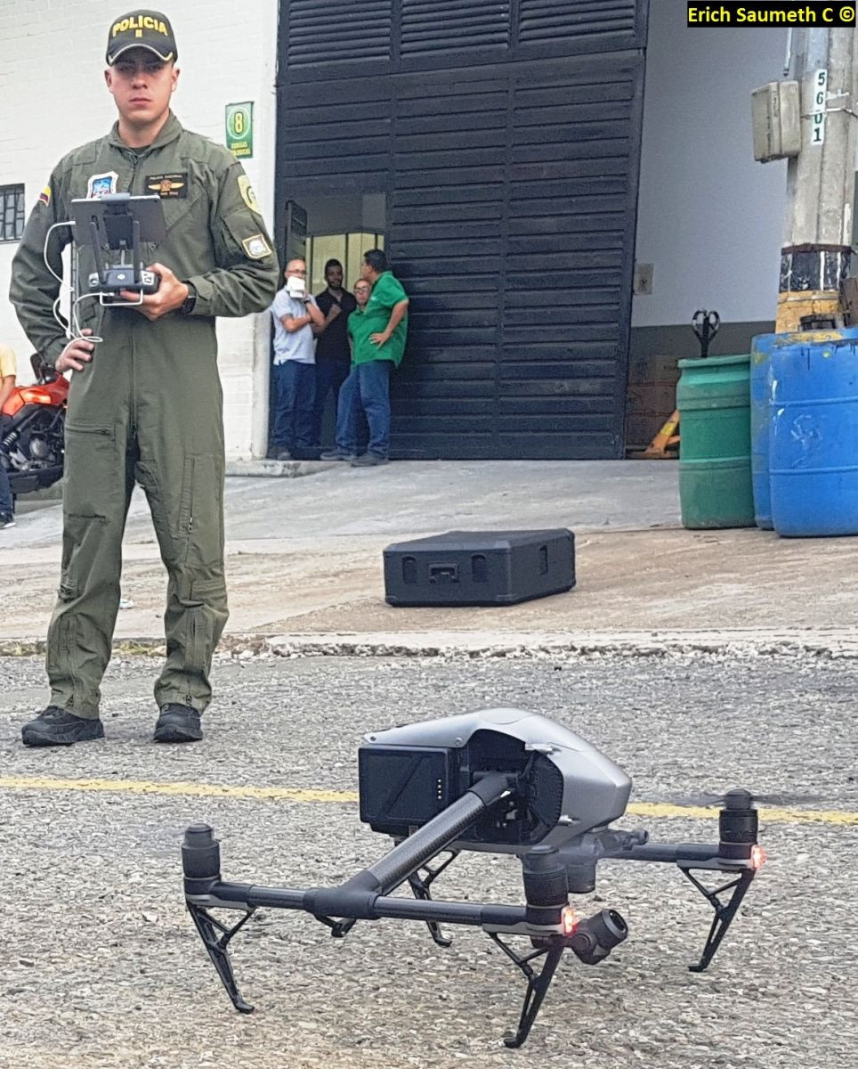 La Policia de Colombia muestra sus drones Inspire 2 de DJI