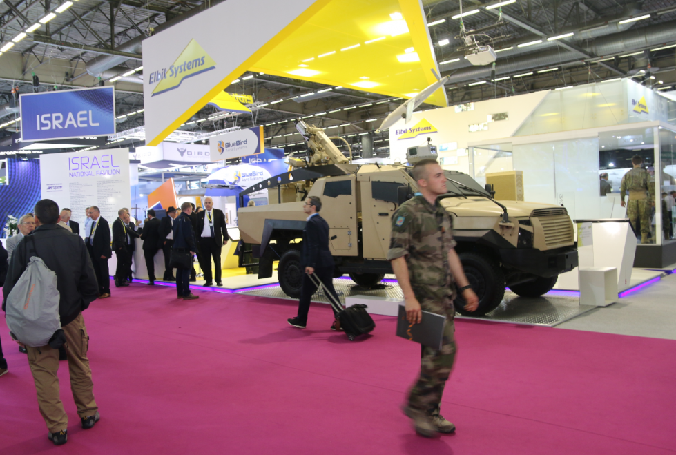 Stand de Elbit Sytems en una feria sectorial. Foto. Ginés Soriano Forte  Infodefensa.com