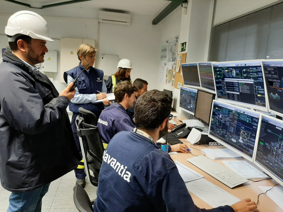 Sala de control durante de pruebas de resistencia Planta AIP. Foto Navantia