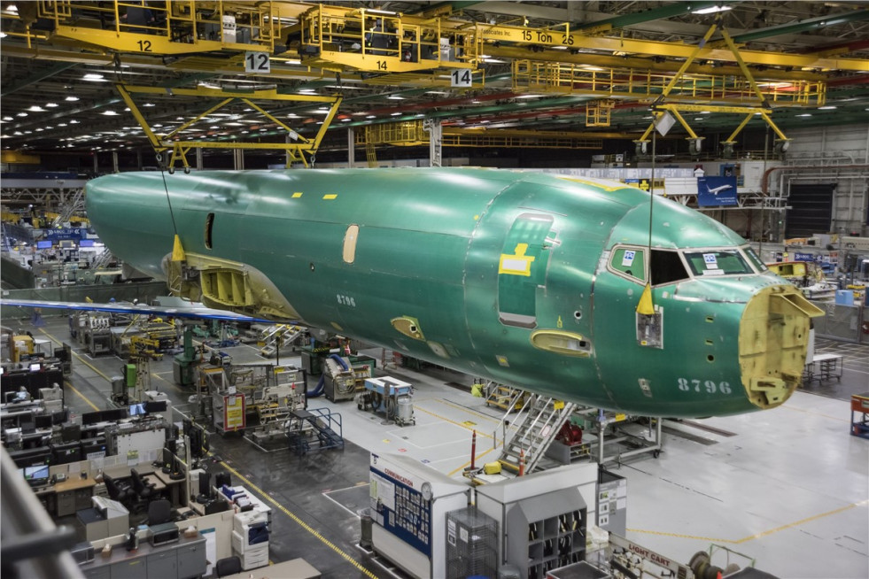 Fabricación de un avión P-8A Poseidon. Foto Boeing