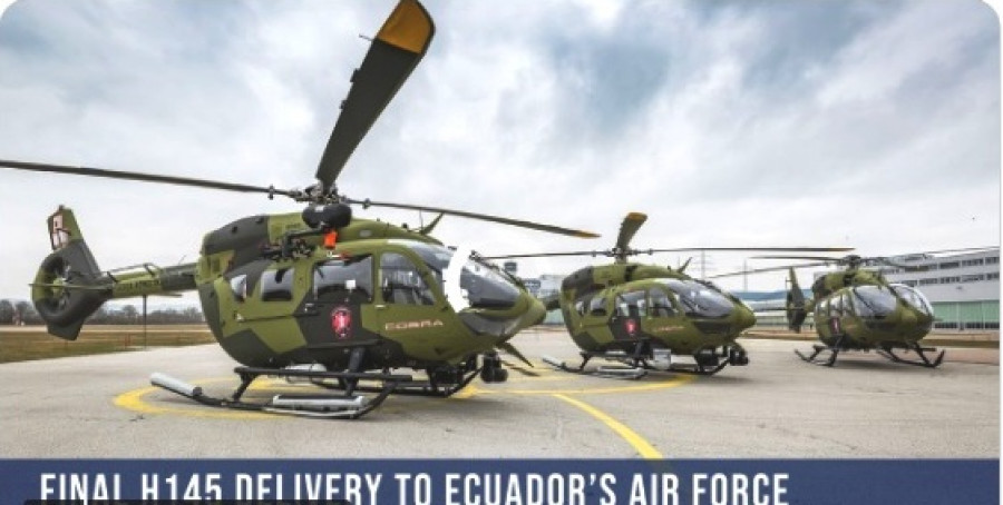Los helicópteros H145M de Ecuador. Foto Airbus Helicopters
