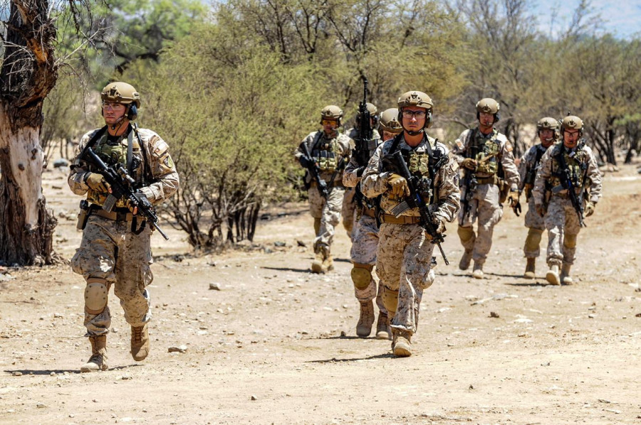 Efectivos de la BOE Lautaro. Foto Ejército de Chile