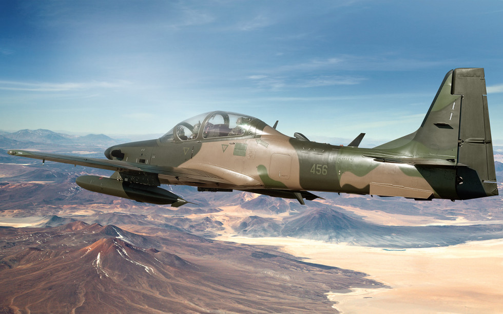 La FACh emplea los A-29B Super Tucano fabricados en Brasil por Embraer. Foto Embraer