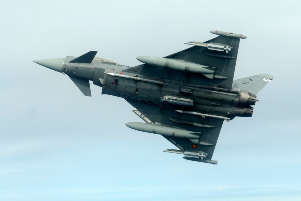 Eurofighter español en la misión de la OTAN en Rumanía. Foto Ejército del Aire