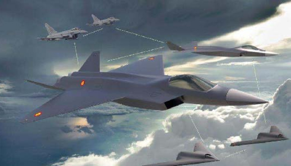 Aspecto del futuro avión de combate del programa FCAS. Imagen Airbus