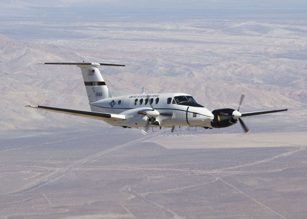 Avión C-12 Hurón de Fuerza Aérea de Estados Unidos USAF. Foto Archivo