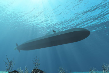 Recreación artística del futuro submarino U212CD. Foto: TKMS