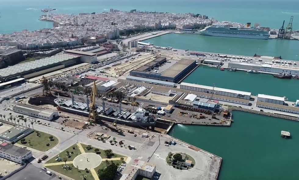 Astillero de Navantia en Cádiz. Foto: Navantia