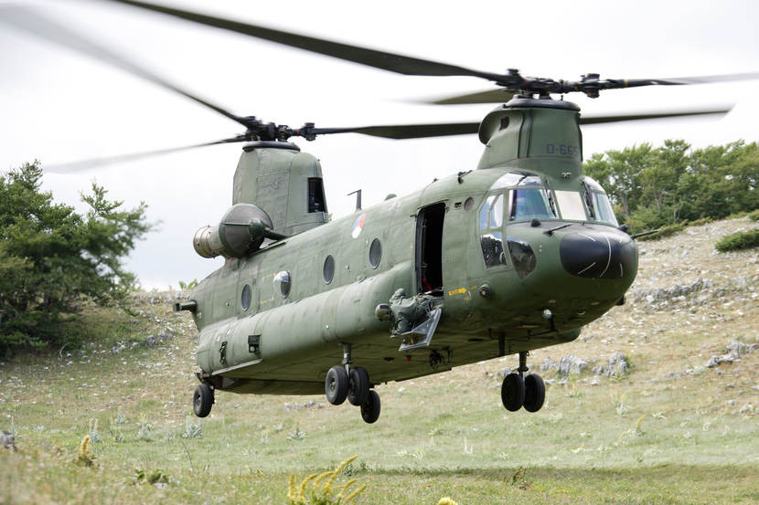 Helicóptero CH-47 Chinook neerlandés. Foto: Ministerio de Defensa de Países Bajos