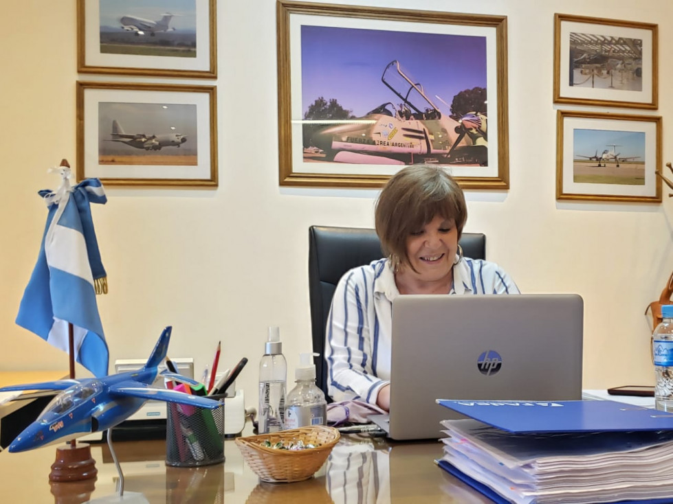 La presidenta de Fadea, Mirta Iriondo, durante la entrevista. Foto: Fadea.