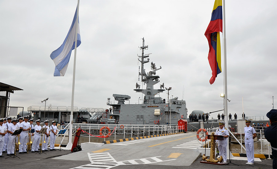 La corbeta misilera ecuatoriana arribará el jueves 29 de noviembre al puerto chileno de Valparaíso. Foto: Armada de Ecuador