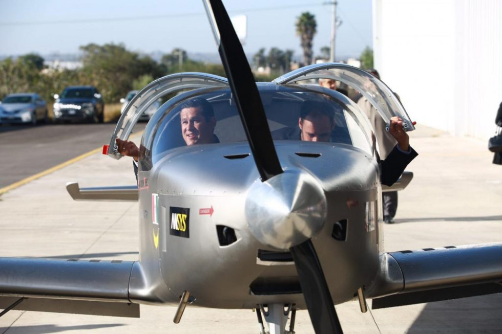 El Horizontec H1 es el primer avión exitosamente incubado en el Centa. Foto Gobierno de Guanajuato.