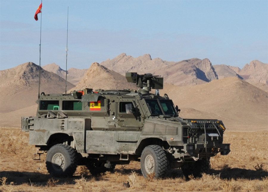 Vehículo RG31 con estación por control remoto Minisamson. Foto: Ejército de Tierra