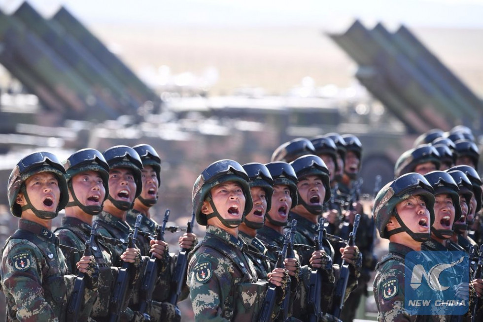 Desfile militar en China. Foto: Xinhua  Twitter