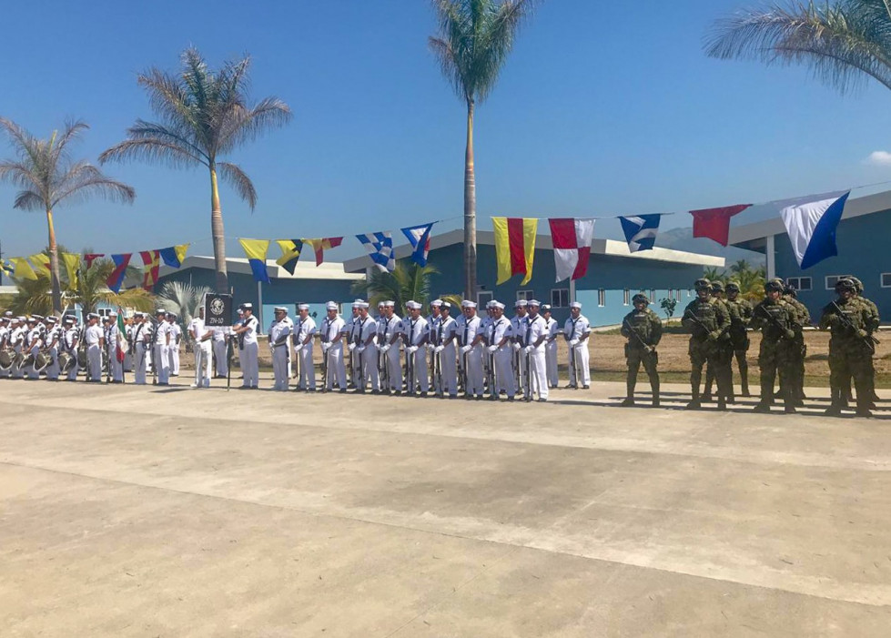 Aspectos de la inauguración de la nueva estación naval. Imagen Semar