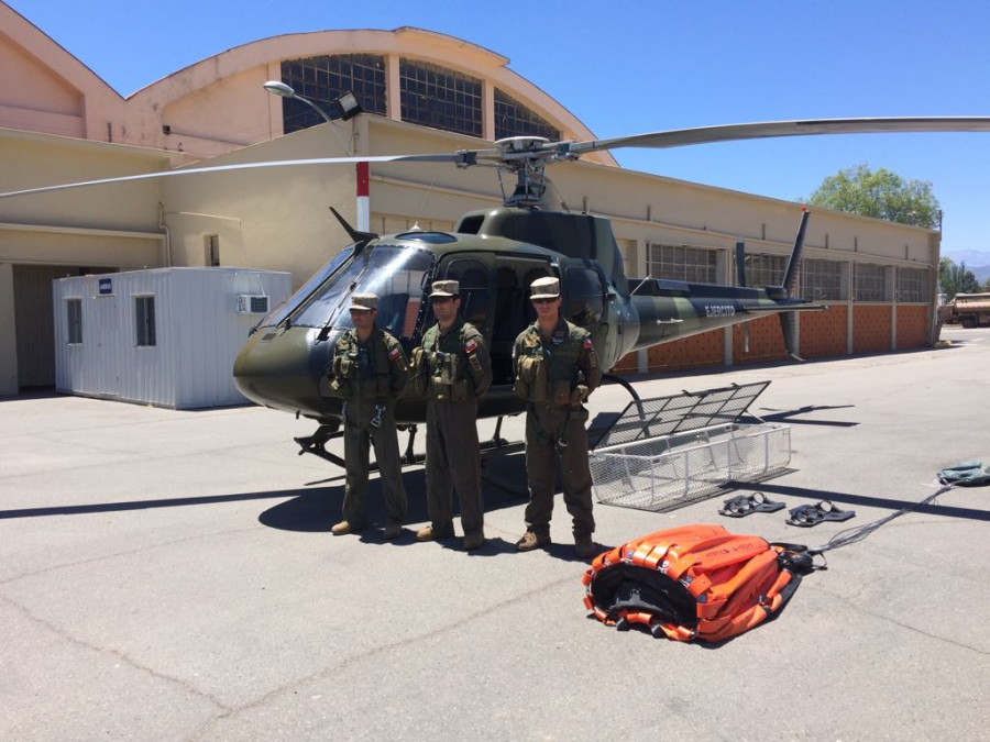 AS350B3 del Ejercito de Chile combate forestal