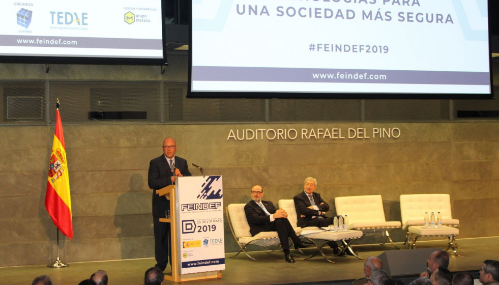El secretario de Estado, Ángel Olivares, en la presentación de la feria en Madrid. Foto: Infodefensa.com