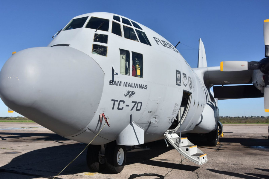 El Hercules KC-130 desplegado para el ejercicio. Foto: FAA