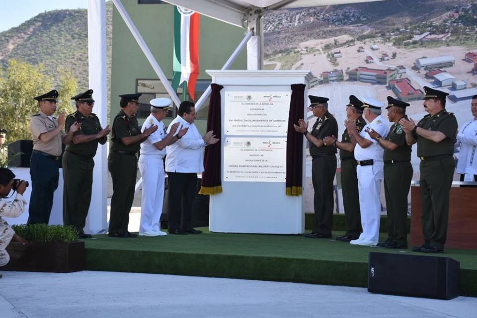 Aspectos de la inauguración de las instalaciones del 3er. Batallón de Ingenieros de Combate. Imágenes Sedena