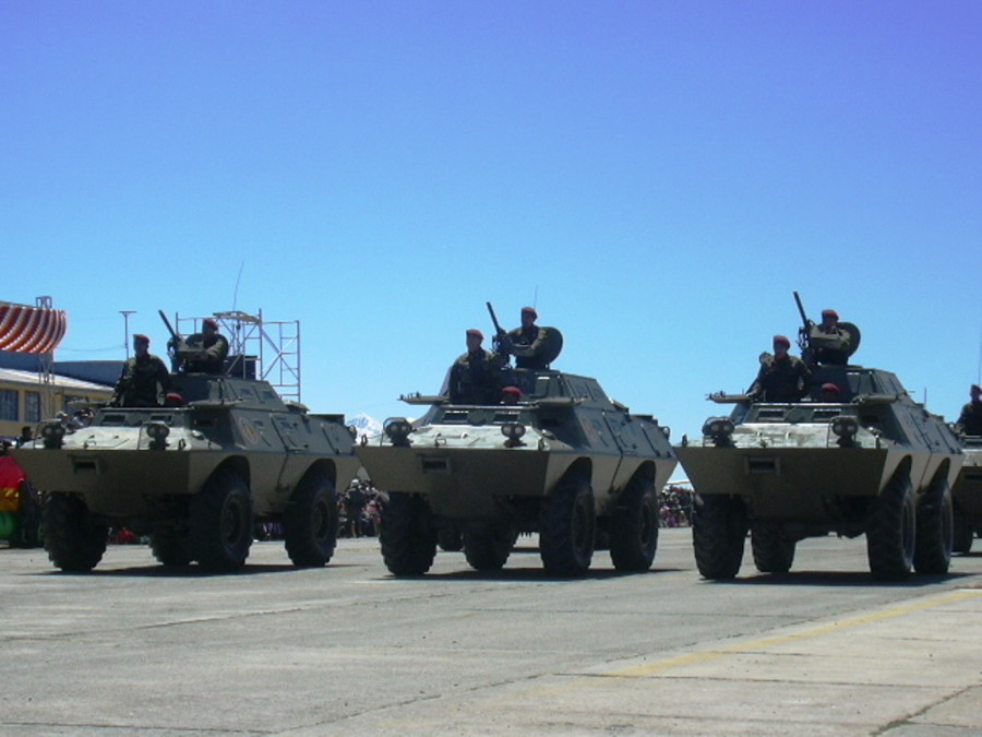 4X4 V150 Commando del Ejército de Bolivia. FOTO: AGENCIA BOLIVIANA DE INFORMACIÓN ABI.