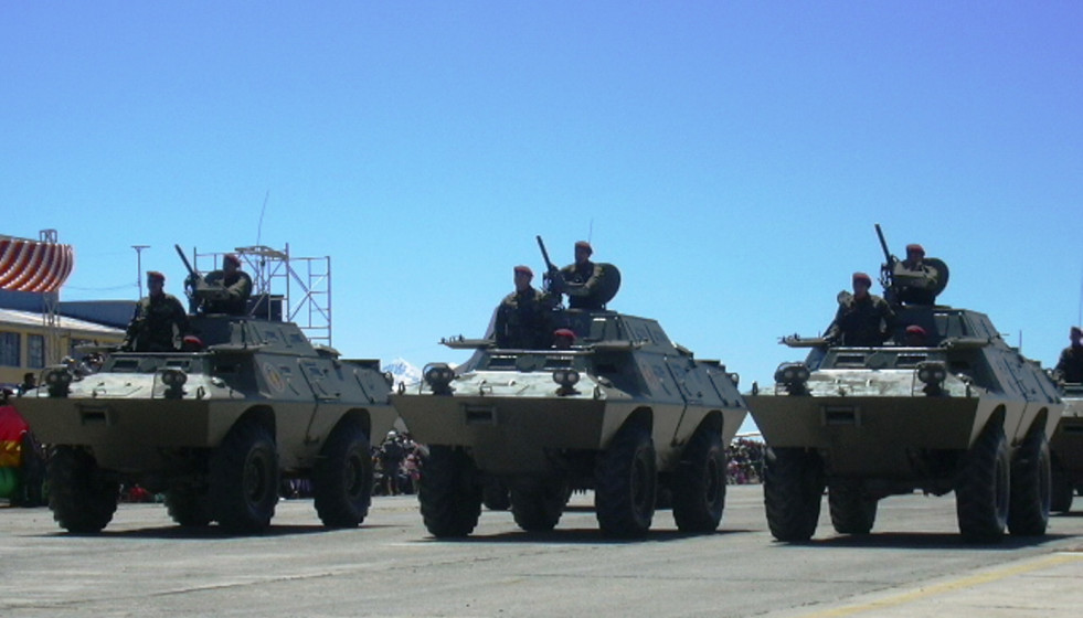 4X4 V150 Commando del Ejército de Bolivia. FOTO: AGENCIA BOLIVIANA DE INFORMACIÓN ABI.