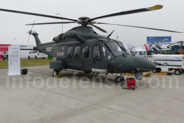 Helicoptero AW139 en una exposición aeronáutica. Foto: Ginés Soriano Forte  Infodefensa2132
