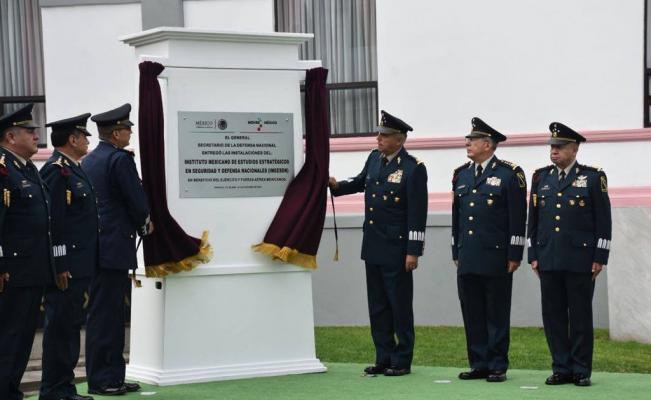 inauguración del  Instituto Mexicano de Estudios Estratégicos en Seguridad y Defensa Nacionales. Imagen Sedena