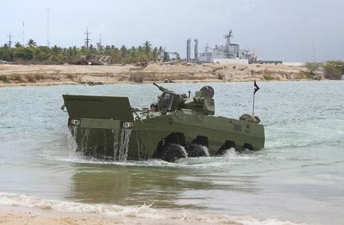 Vehículo blindado de transporte de tropa Anfibio VN1 de la Infantería de Marina Venezolana. Foto: Ministerio del Poder Popular para la Defen