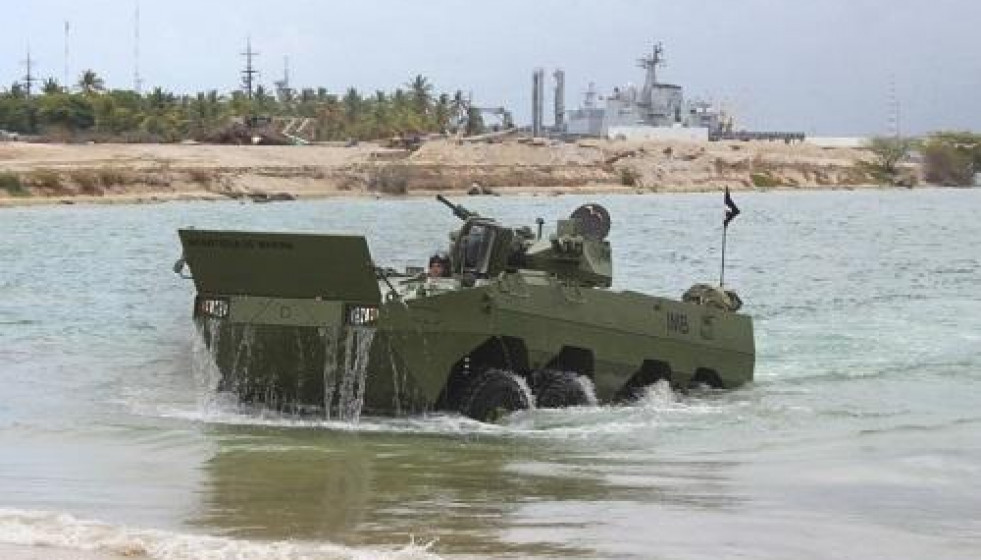 Vehículo blindado de transporte de tropa Anfibio VN1 de la Infantería de Marina Venezolana. Foto: Ministerio del Poder Popular para la Defen
