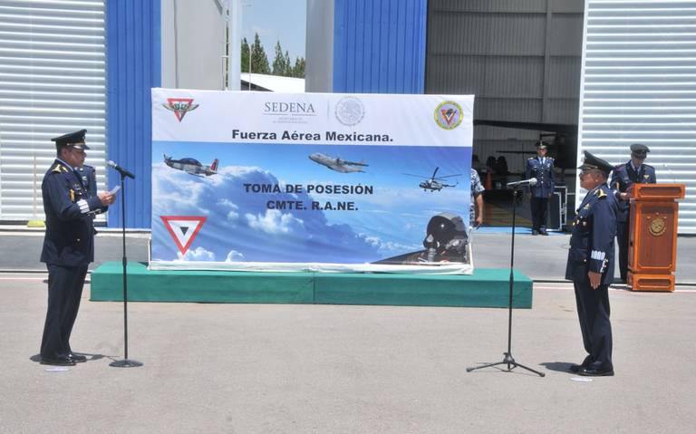 Toma de protesta de nuevo comandante de la Región Aérea del Noreste. Foto: Sedena.